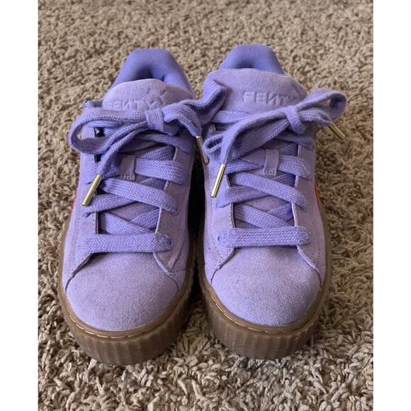 Puma Fenty Creeper Platform Sneakers Purple Suede Gum Sole Women US 6.5 EU 38.5 - Picture 9 of 10